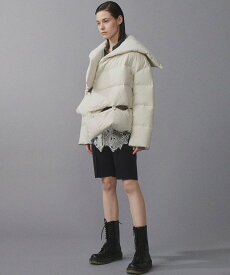 【SALE／30%OFF】LE CIEL BLEU LE CIEL BLEU/ピールパファージャケット / Peeled Puffer Jacket ルシェルブルー ジャケット・アウター ダウンジャケット・ダウンベスト ホワイト ブラック ブルー【送料無料】