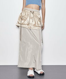 MAISON SPECIAL Pocket Layered Tight Skirt メゾンスペシャル スカート ロング・マキシスカート ブラック ベージュ【送料無料】
