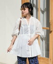 インド コットンボイル キーネック チュニックブラウス 全5色