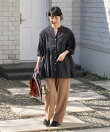 インド コットンボイル キーネック チュニックブラウス 全5色