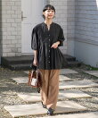 インド コットンボイル キーネック チュニックブラウス 全5色