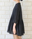 インド コットンボイル キーネック チュニックブラウス 全5色