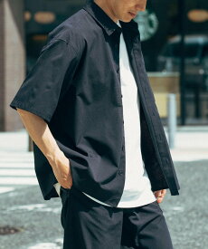 【SALE／20%OFF】URBAN RESEARCH ITEMS 『接触冷感/速乾/イージーケア』WINDY MESH ショートスリーブ シャツ アーバンリサーチアイテムズ トップス シャツ・ブラウス グレー ネイビー ブラック【送料無料】