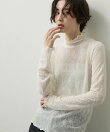 【洗える/秋のレイヤード】シュリンクレース ハイネックプルオーバー