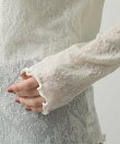 【洗える/秋のレイヤード】シュリンクレース ハイネックプルオーバー
