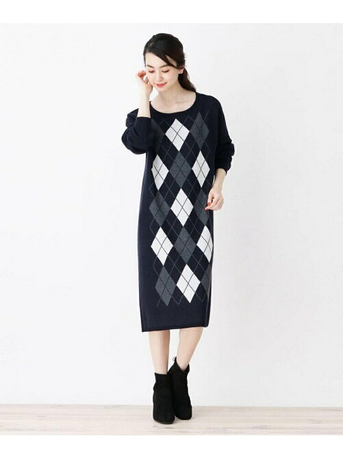 Soup 大きいサイズあり 13号 15号 ニットアーガイルワンピース Rakuten Fashion 楽天ファッション 旧楽天ブランドアベニュー V