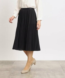 【SALE／39%OFF】grove ハレの日にぴったりの華やぎプリーツスカート グローブ スカート その他のスカート ブラック ネイビー