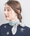 【SALE／30%OFF】UNITED ARROWS ＜manipuri＞SILK 65*65 スカーフ 25SS ユナイテッドアローズ ファッション雑貨 マフラー・ストール・ネックウォーマー ブルー グレー ブラック オレンジ【送料無料】