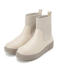【SALE／20%OFF】SHOO・LA・RUE 【撥水/低反発クッション】すっぽりラクラク はきぐちニットブーツ シューラルー シューズ・靴 ブーツ レッド カーキグリーン ブラック ピンク ブラウン ネイビー ホワイト【送料無料】