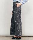【Fleur monogram Series】フルールモノグラムエンブロイダリーワイドパンツ
