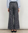 【Fleur monogram Series】フルールモノグラムエンブロイダリーワイドパンツ