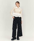 【Fleur monogram Series】フルールモノグラムエンブロイダリーワイドパンツ