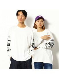 【SALE／50%OFF】Purple&Yellow スリーブプリント ワイドTシャツ コムサイズム カットソー Tシャツ ホワイト ブラック レッド ベージュ