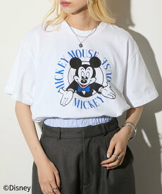 GOOD ROCK SPEED GOOD ROCK SPEED/Disney Mickey Mouse ミッキーマウスTシャツ カセットチャート トップス カットソー・Tシャツ ホワイト グレー グリーン【送料無料】