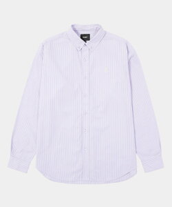 HUF MEGABLAST STRIPE LS SHIRT / HUF �n�t �V���c �n�t �g�b�v�X �V���c�E�u���E�X �p�[�v�� �u���[�y���������z