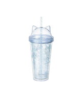Francfranc キャット プラスチックタンブラー ライトブルー フランフラン 食器・調理器具・キッチン用品 …