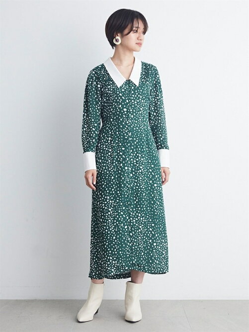 Lily Brown 白襟レオパード柄ワンピース Rakuten Fashion 楽天ファッション 旧楽天ブランドアベニュー Cc32