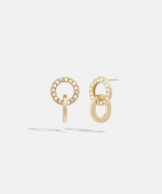 【SALE／40%OFF】COACH OUTLET 【公式】インターロッキング オープン サークル パール ハギー ピアス コーチ　アウトレット アクセサリー・腕時計 ピアス ゴールド【送料無料】
