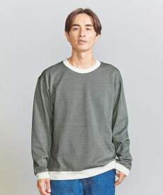 【SALE／50%OFF】BEAUTY&YOUTH UNITED ARROWS シャンブレー カノコ クルーネック スウェット ユナイテッドアローズ アウトレット トップス スウェット・トレーナー グリーン ブラウン ネイビー【送料無料】