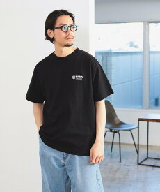 B:MING by BEAMS UNIVERSAL OVERALL * B:MING by BEAMS / 別注 Logo embroidery Print TEE 24SS ロゴ ビーミング ライフストア バイ ビームス トップス カットソー・Tシャツ ホワイト ブラック【送料無料】