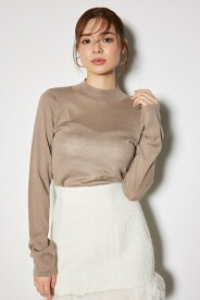 【SALE／50%OFF】rienda 【岡崎紗絵さん着用アイテム】バックオープンボタンニットトップス リエンダ トップス ニット ピンク ブラウン ブラック ホワイト