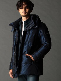 NICOLE CLUB FOR MEN ストレッチシャンブレー ダウンブルゾン ニコル ジャケット・アウター その他のジャケット・アウター ネイビー ブルー ブラック【送料無料】
