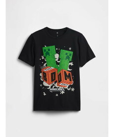 【SALE／29%OFF】GAP (K) GapKids マインクラフト グラフィックTシャツ ギャップ トップス カットソー・Tシャツ ブラック ネイビー ブルー