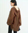 ∴【体型カバーも叶う】シアーフーディーブラウス