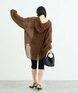 ∴【体型カバーも叶う】シアーフーディーブラウス