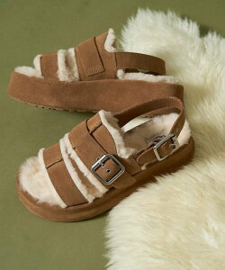 UGG ����W�J W ENWRAP SANDAL 26AW �t���[�N�X�X�g�A �V���[�Y�E�C �T���_�� �u���E�� �u���b�N�y���������z