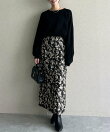 フラワージャカードナロースカート