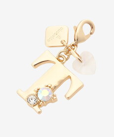 【SALE／30%OFF】& chouette 《推し事》スパークルイニシャルチャーム T アンドシュエット ファッション雑貨 チャーム・キーチェーン ゴールド
