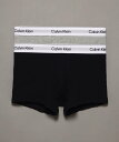 Calvin Klein 【公式ショップ】 カルバンクライン 2枚パック Icon Cotton Stretch ボクサーパンツ Calvin Klein Underwear NB4391 カルバン・クライン インナー・ルームウェア ボクサーパンツ・トランクス レッド ブラック グレー ホワイト【送料無料】