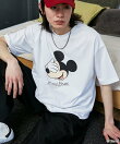 <機能性素材>Mickey Mouse/ミッキーマウス/ フェイスTシャツ 限定展開