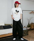 <機能性素材>Mickey Mouse/ミッキーマウス/ フェイスTシャツ 限定展開