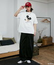 <機能性素材>Mickey Mouse/ミッキーマウス/ フェイスTシャツ 限定展開