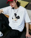 <機能性素材>Mickey Mouse/ミッキーマウス/ フェイスTシャツ 限定展開
