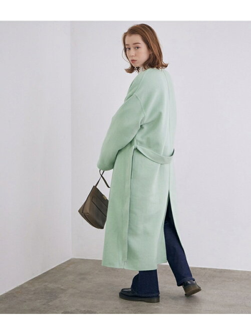 Rope 春まで着られる ノーカラーリバーウールロングコート Rakuten Fashion 楽天ファッション 旧楽天ブランドアベニュー Cb55