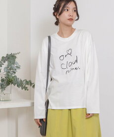 【SALE／28%OFF】POU DOU DOU on cloud nine発泡プリントロンT プードゥードゥー トップス カットソー・Tシャツ ホワイト ピンク ブラック