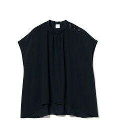 EFFE BEAMS マット ギャザーブラウス デミルクス ビームス トップス シャツ・ブラウス ホワイト ネイビー【送料無料】