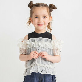branshes 【プチレディ】ドッキングTシャツ ブランシェス トップス その他のトップス ピンク ブラック