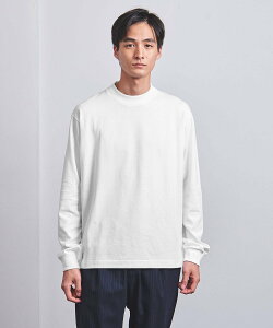 【SALE/40%OFF】UNITED ARROWS SARROWS/サローズ オーガニックコットン モックネック ロングスリーブTシャツ ユナイテッドアローズ アウトレット トップス カットソー・Tシャツ グレー ホワイト【送