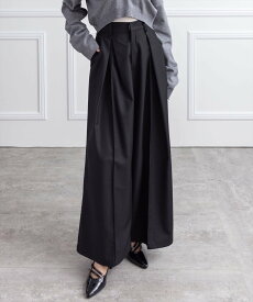 【SALE／38%OFF】clear 【低身長対応／サイズ展開あり】タックデザインワイドパンツ[オフィスカジュアル 着回し抜群 大人] クリア パンツ その他のパンツ グレー ブラック