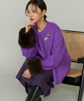 楽天市場】ファー コート（カラーパープル）（コート・ジャケット 