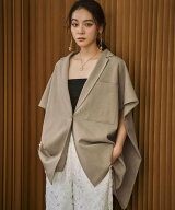 【SALE／10%OFF】ELFRANK 【2026SS】ポンチョフォルム オーバーサイズ ジレ ベスト ケープジャケット リ…