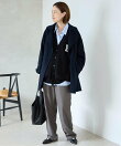 《WEB限定カラーあり/追加予約》サガラ刺繍スエットライクニットカーディガン