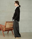 《WEB限定カラーあり/追加予約》サガラ刺繍スエットライクニットカーディガン