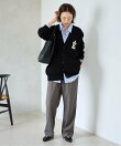 《WEB限定カラーあり/追加予約》サガラ刺繍スエットライクニットカーディガン