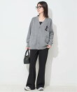 《WEB限定カラーあり/追加予約》サガラ刺繍スエットライクニットカーディガン