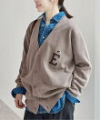《WEB限定カラーあり/追加予約》サガラ刺繍スエットライクニットカーディガン